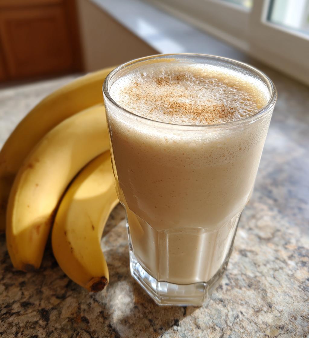 vegan banana milkshake - detail 1