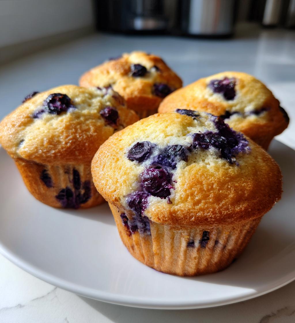 vegan blueberry muffins - detail 1