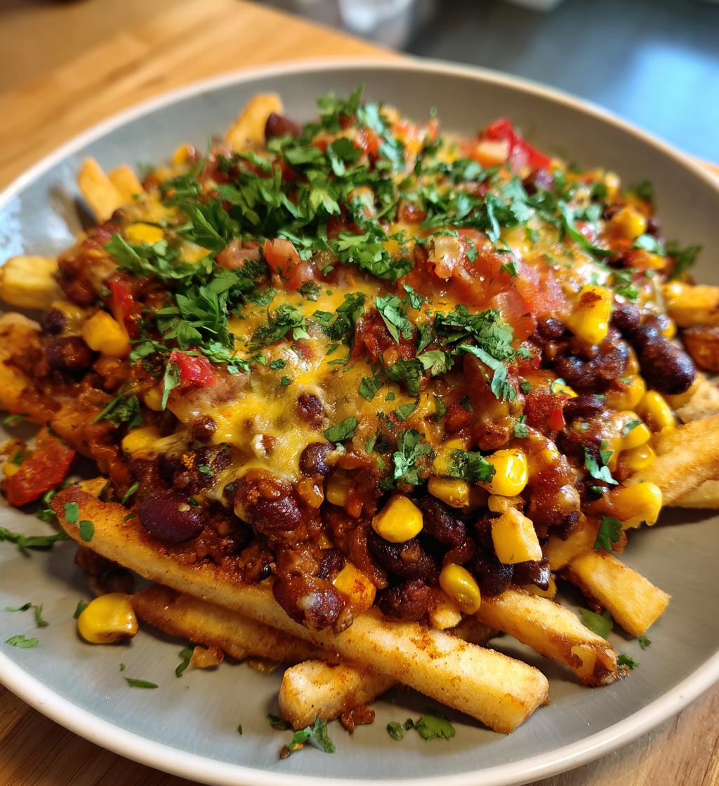 vegan chili cheese fries - detail 1