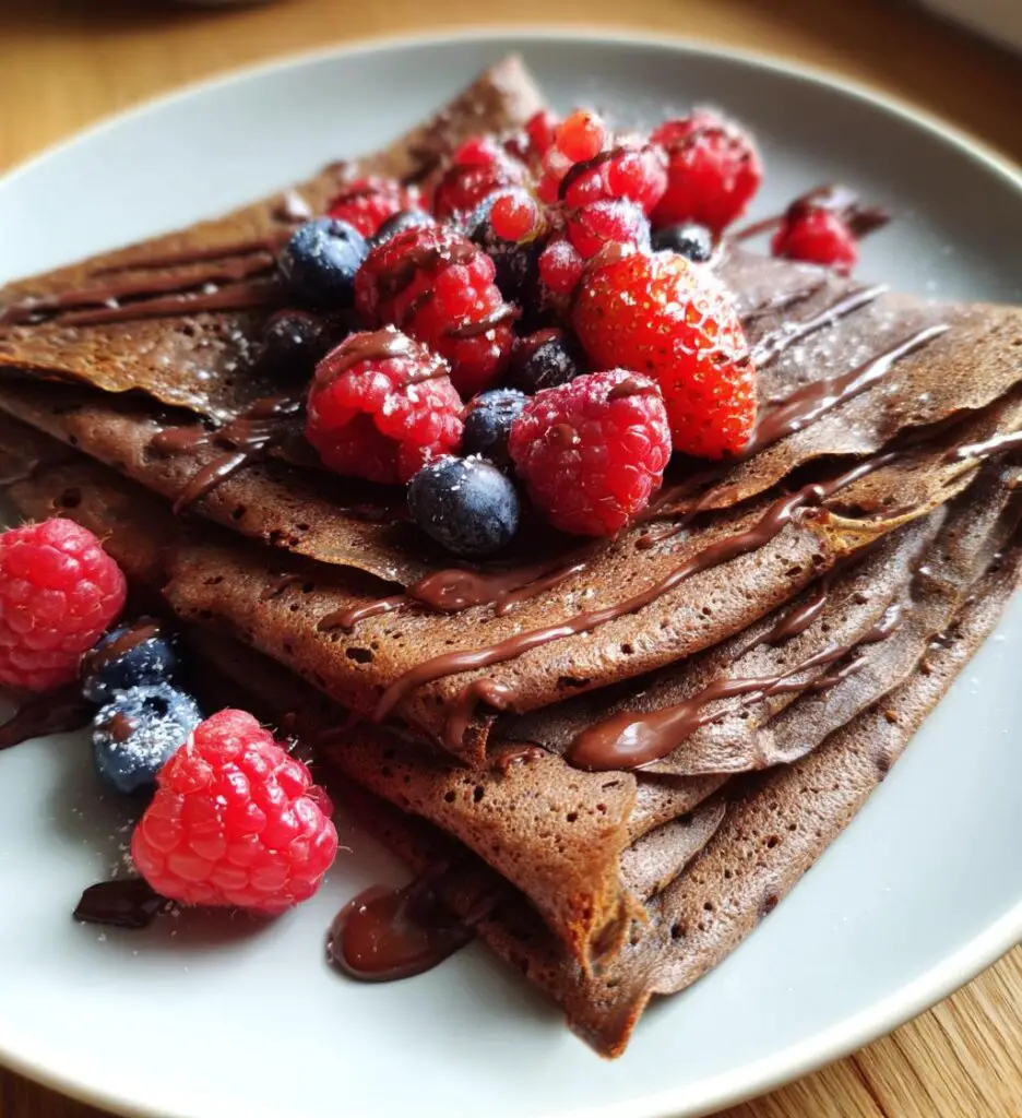vegan chocolate crepes