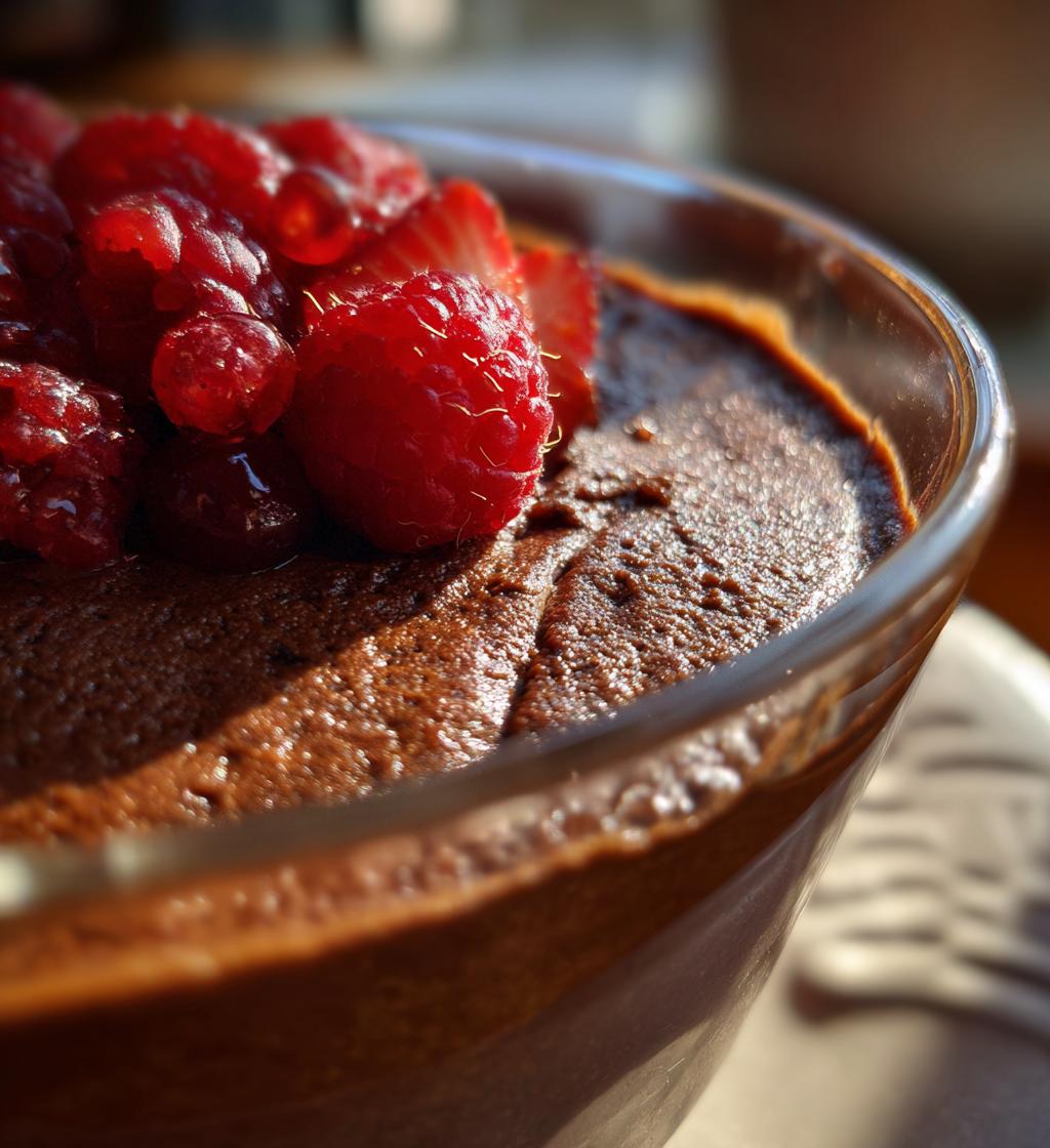 vegan chocolate pudding - detail 1