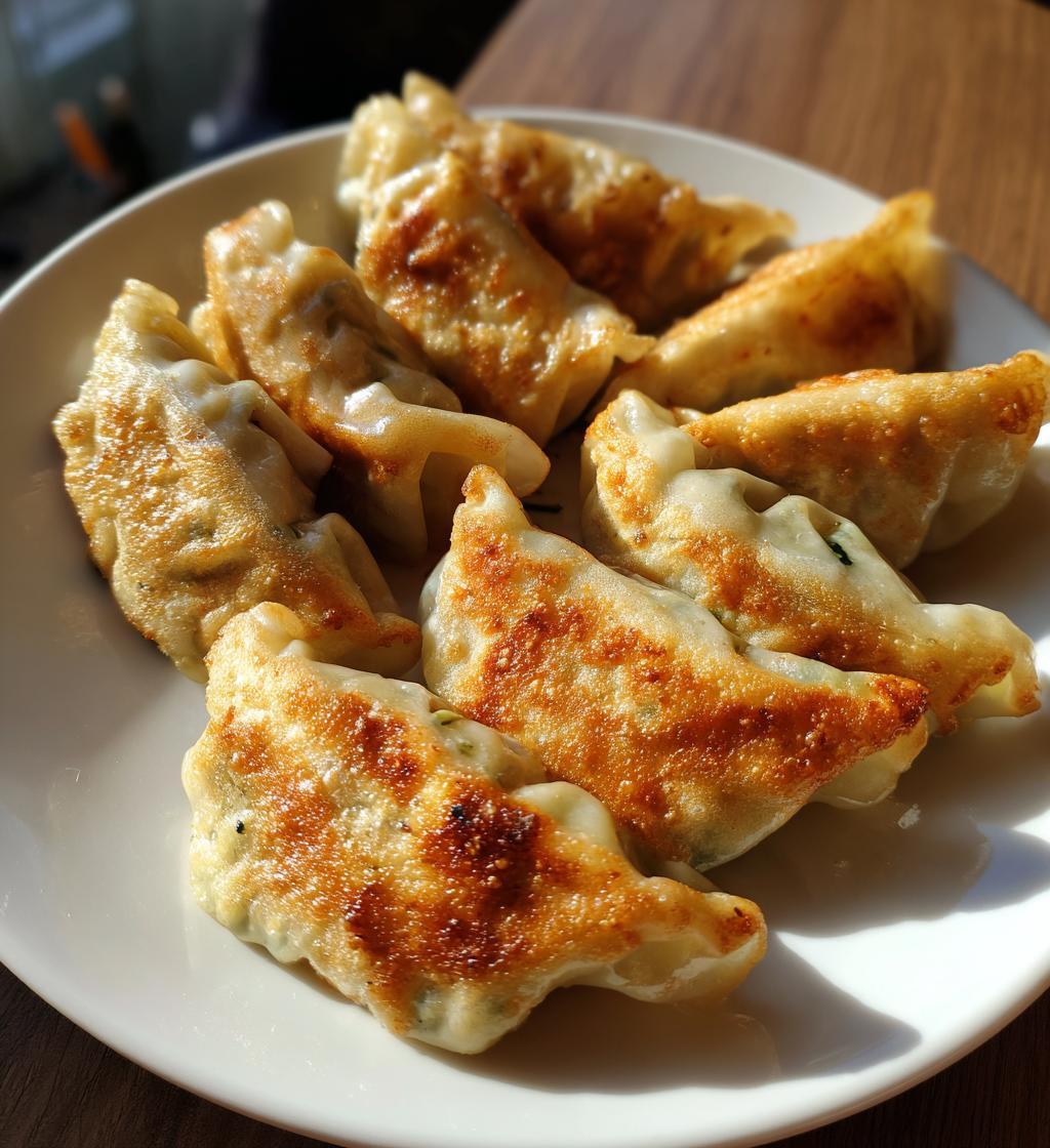vegan dumplings vegetable gyoza - detail 1