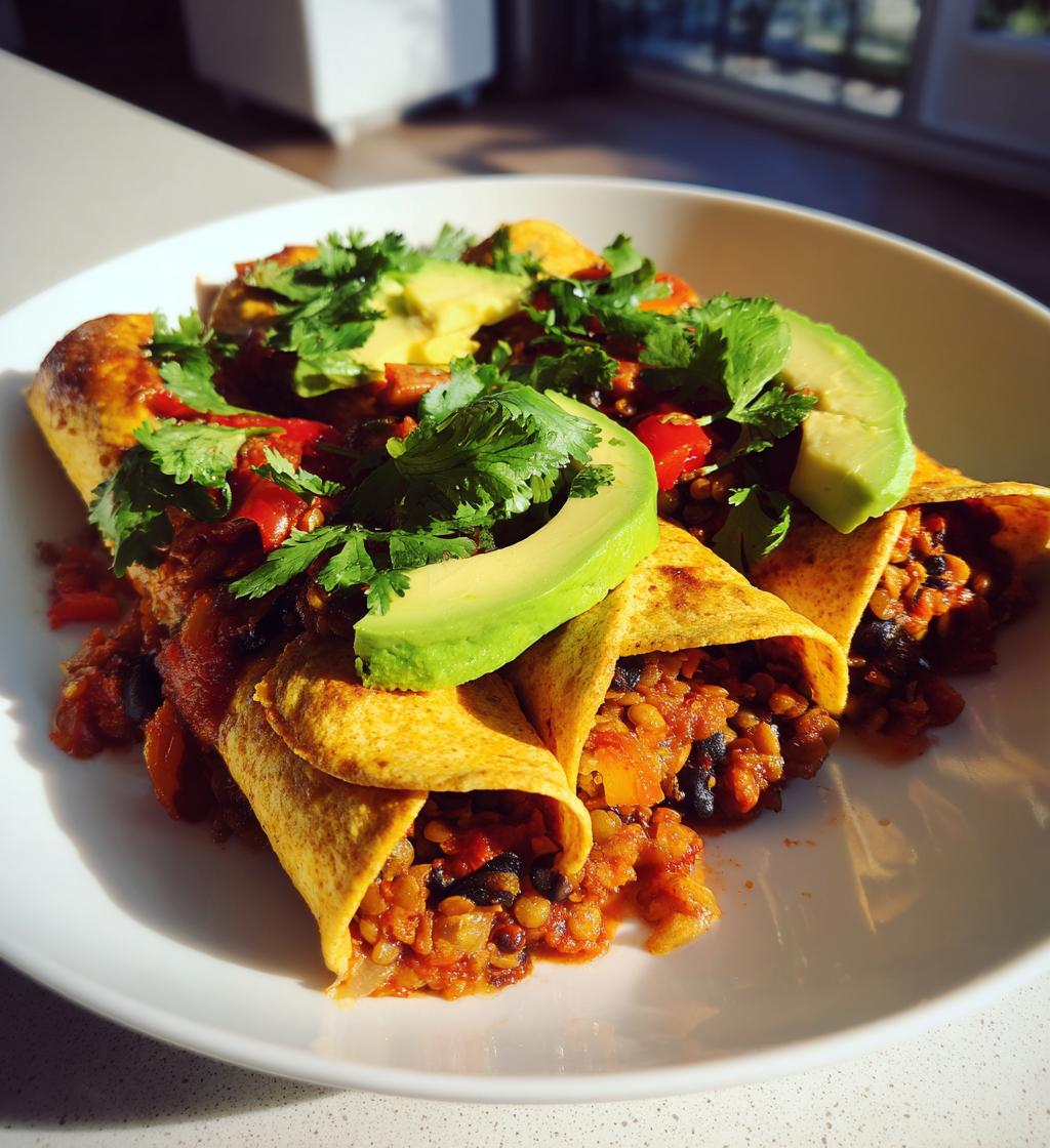 vegan enchiladas lentils gluten free