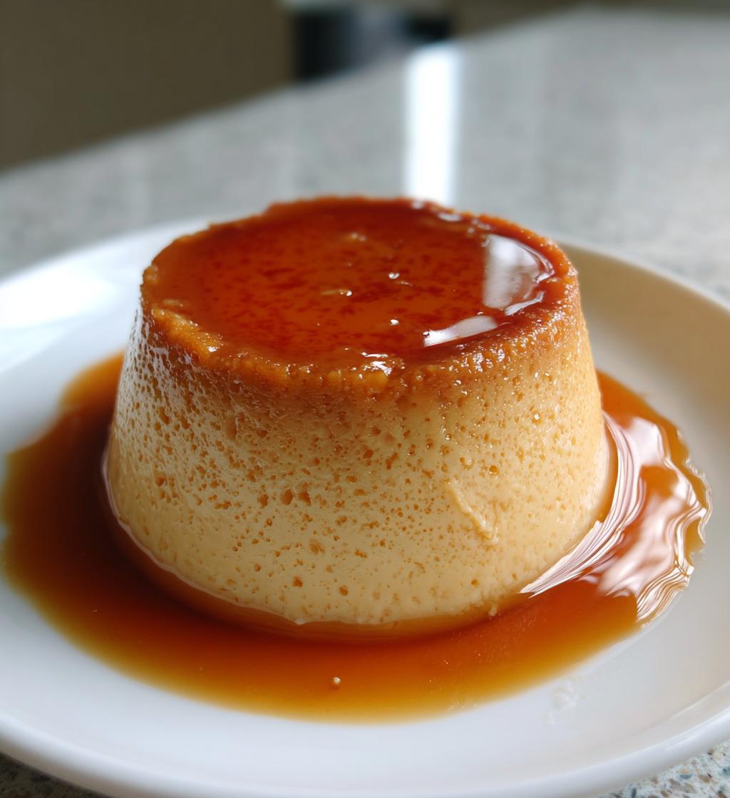 vegan flan - detail 1
