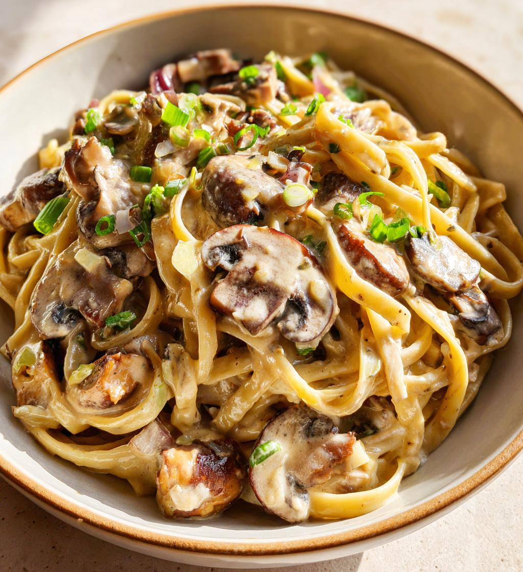 vegan mushroom stroganoff gluten free recipe - detail 1