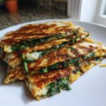 vegan spinach quesadillas