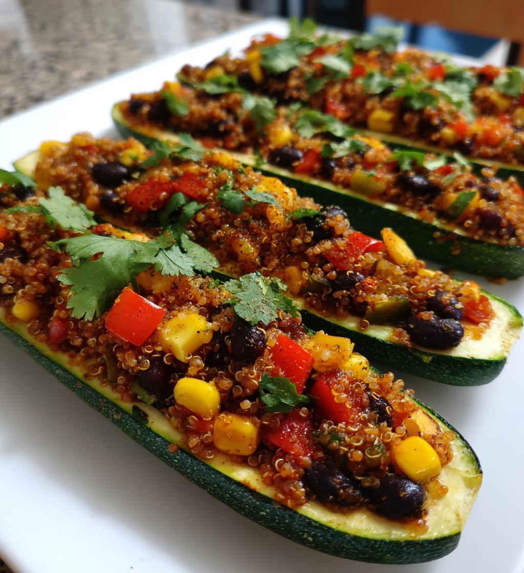 vegan stuffed zucchini