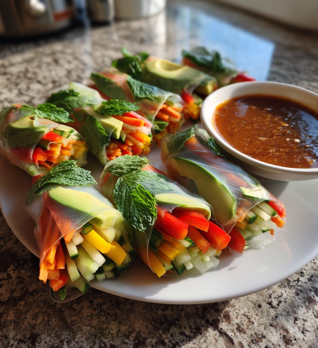 vegan summer rolls gluten free recipe - detail 1