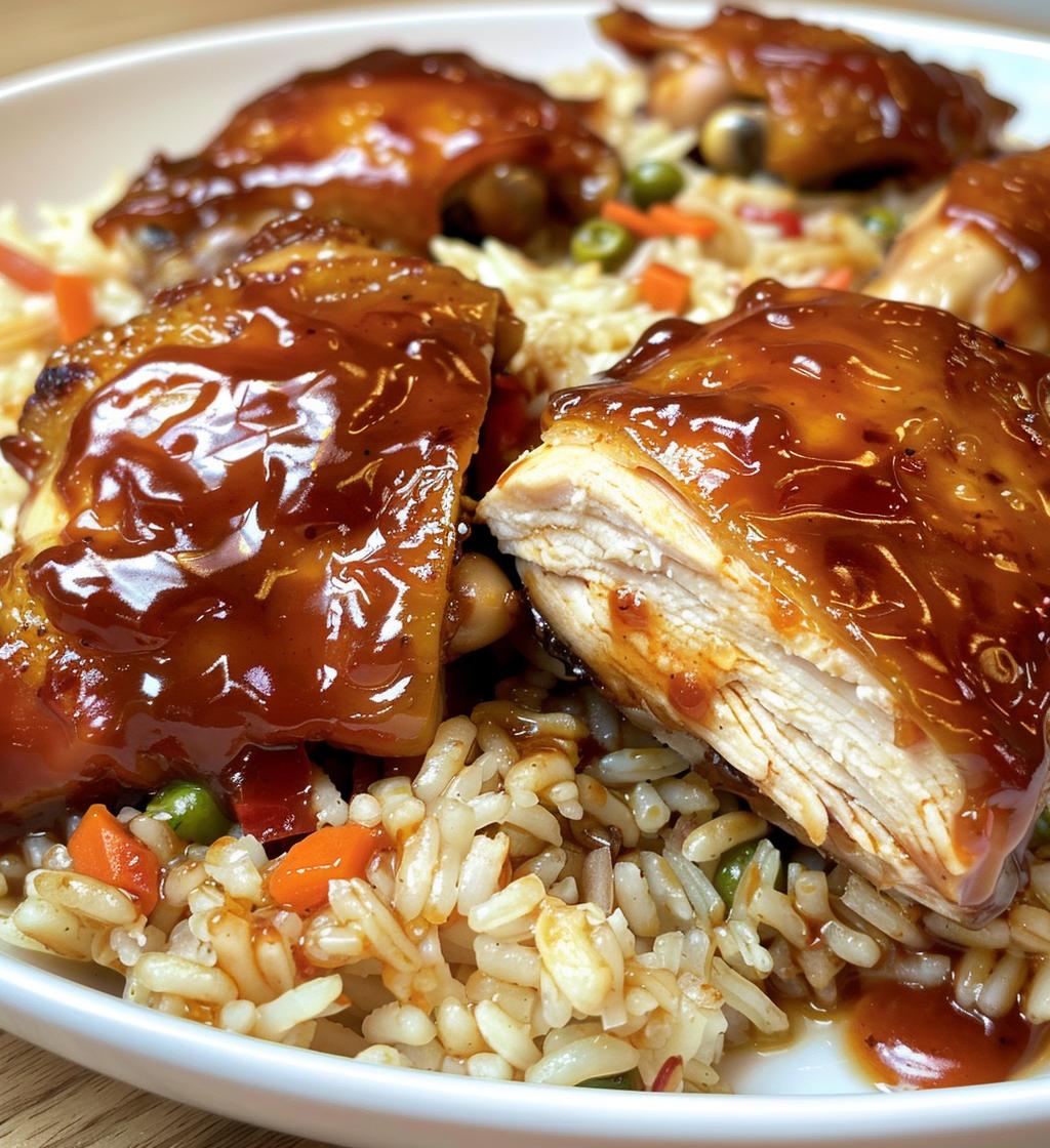 BBQ Chicken and Rice: One-Pan Honey BBQ Chicken and Rice - detail 1