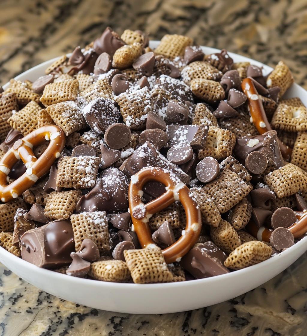 Chocolate Chex mix - detail 1