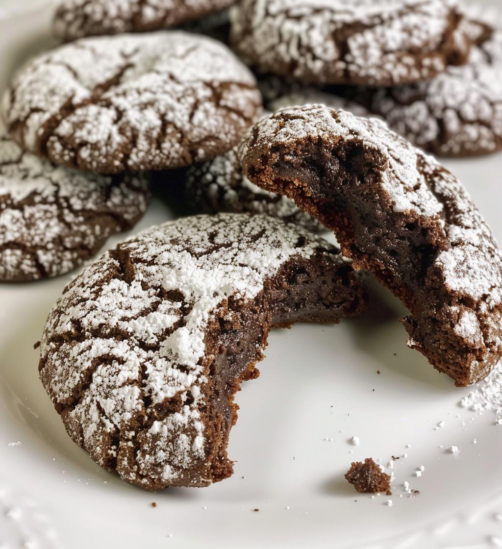 Chocolate crinkle cookies