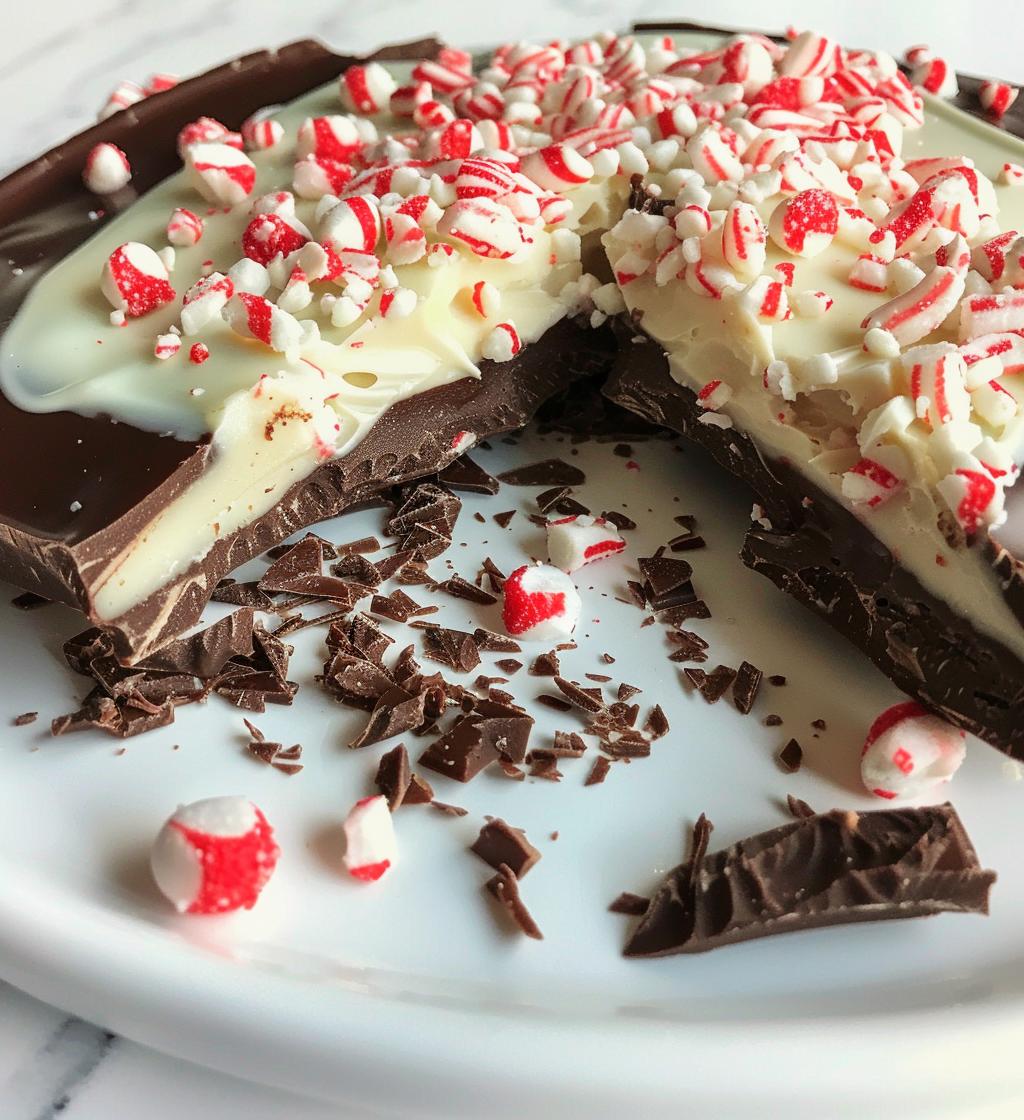 Chocolate peppermint bark - detail 1