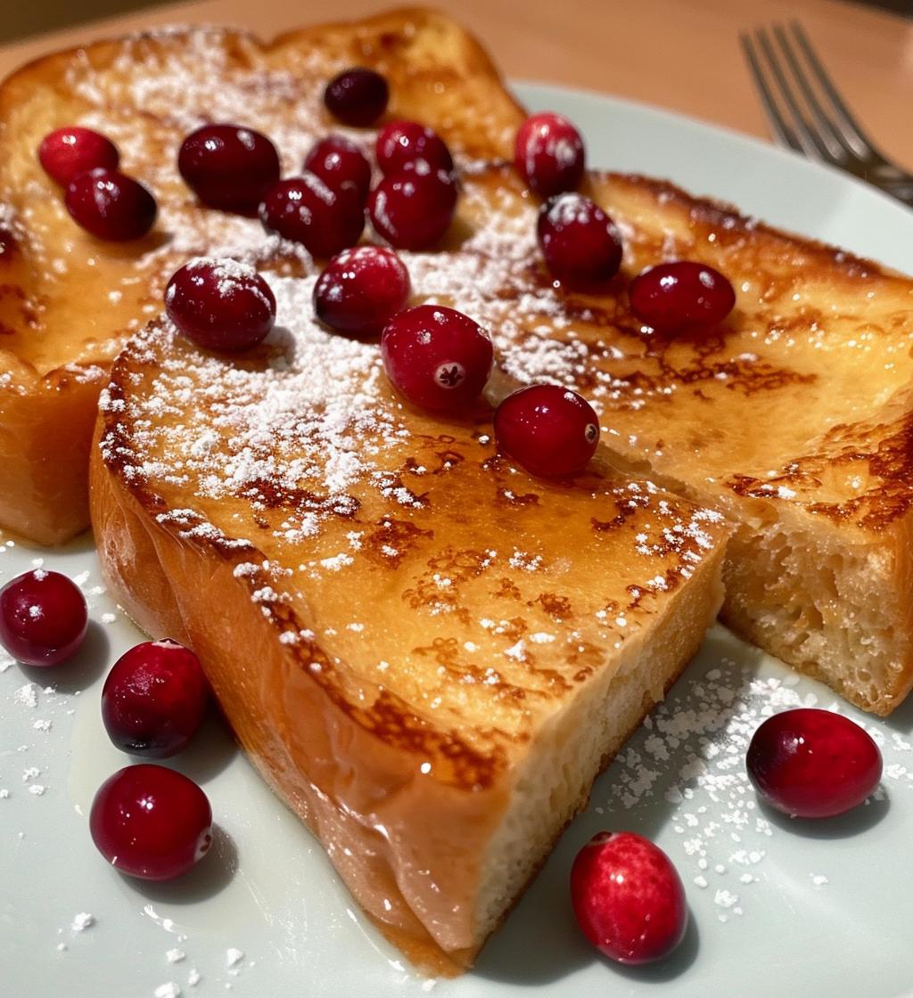 Cranberry French toast - detail 1