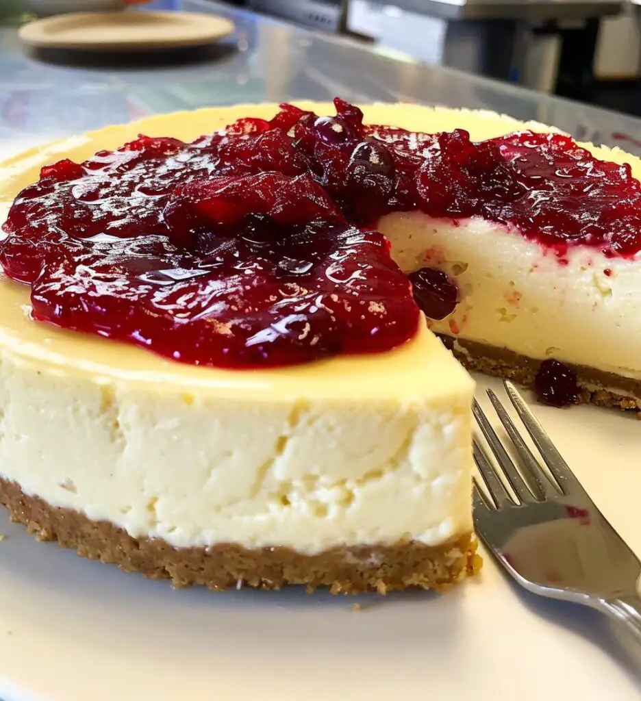 Cranberry cheesecake