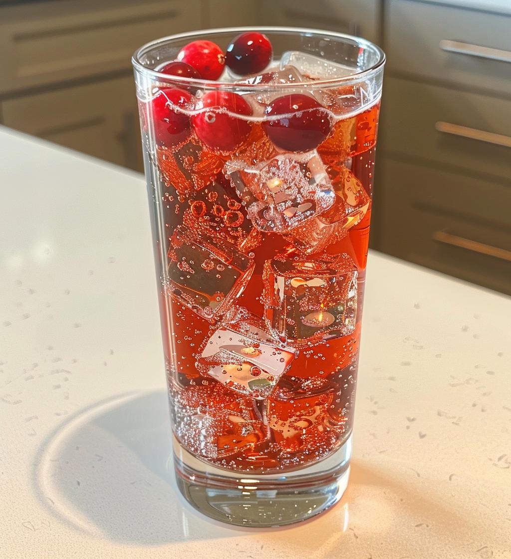 Cranberry spritzer