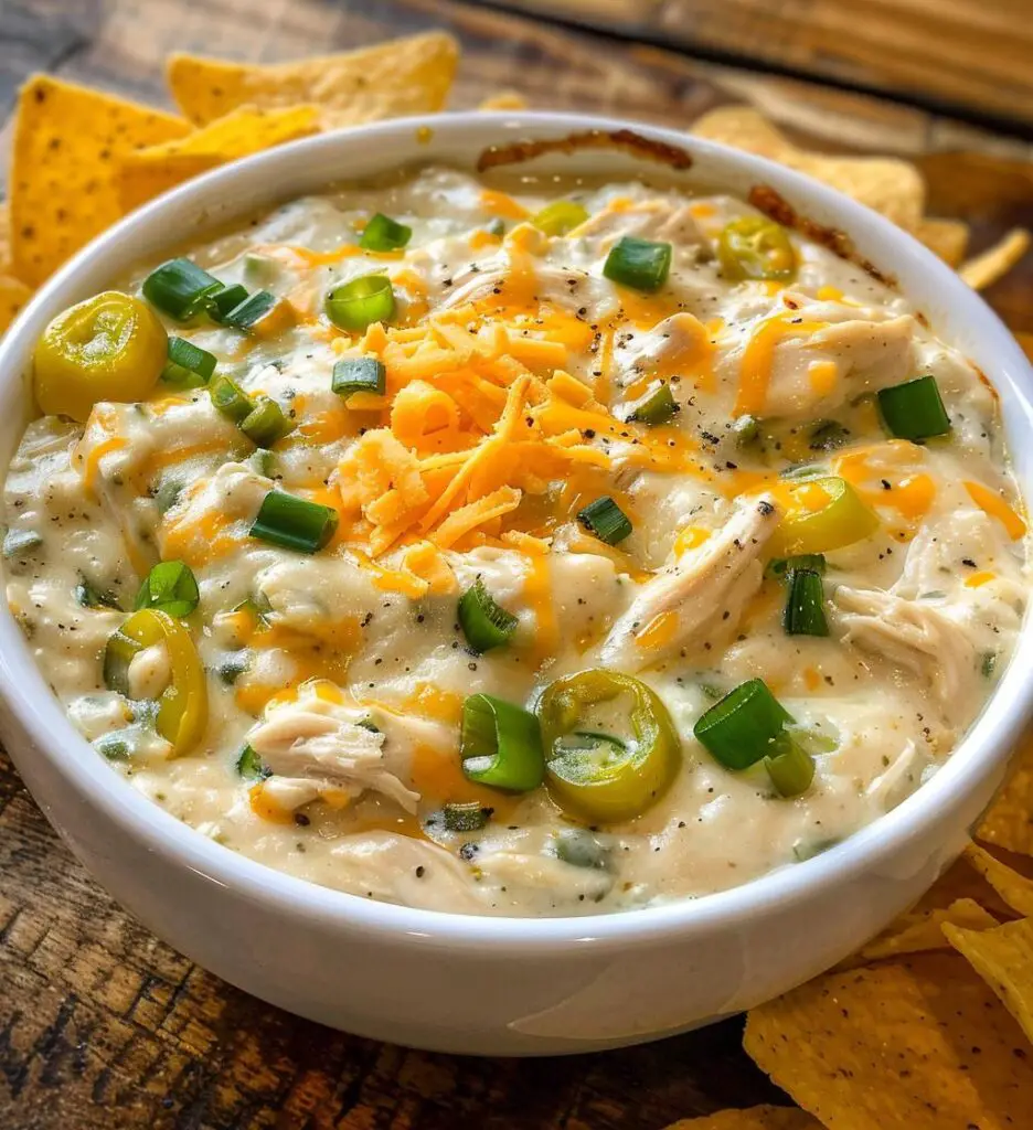 Creamy Banana Pepper Chicken Dip