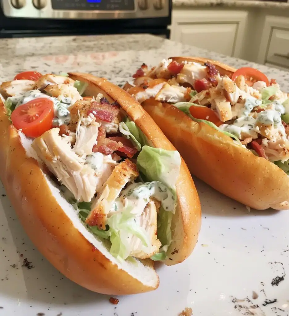 Easy Chopped Chicken Bacon Ranch Sandwich Recipe