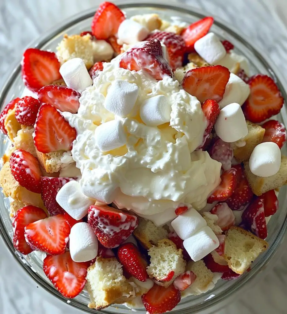 Easy Strawberry Shortcake Fluff Salad Recipe
