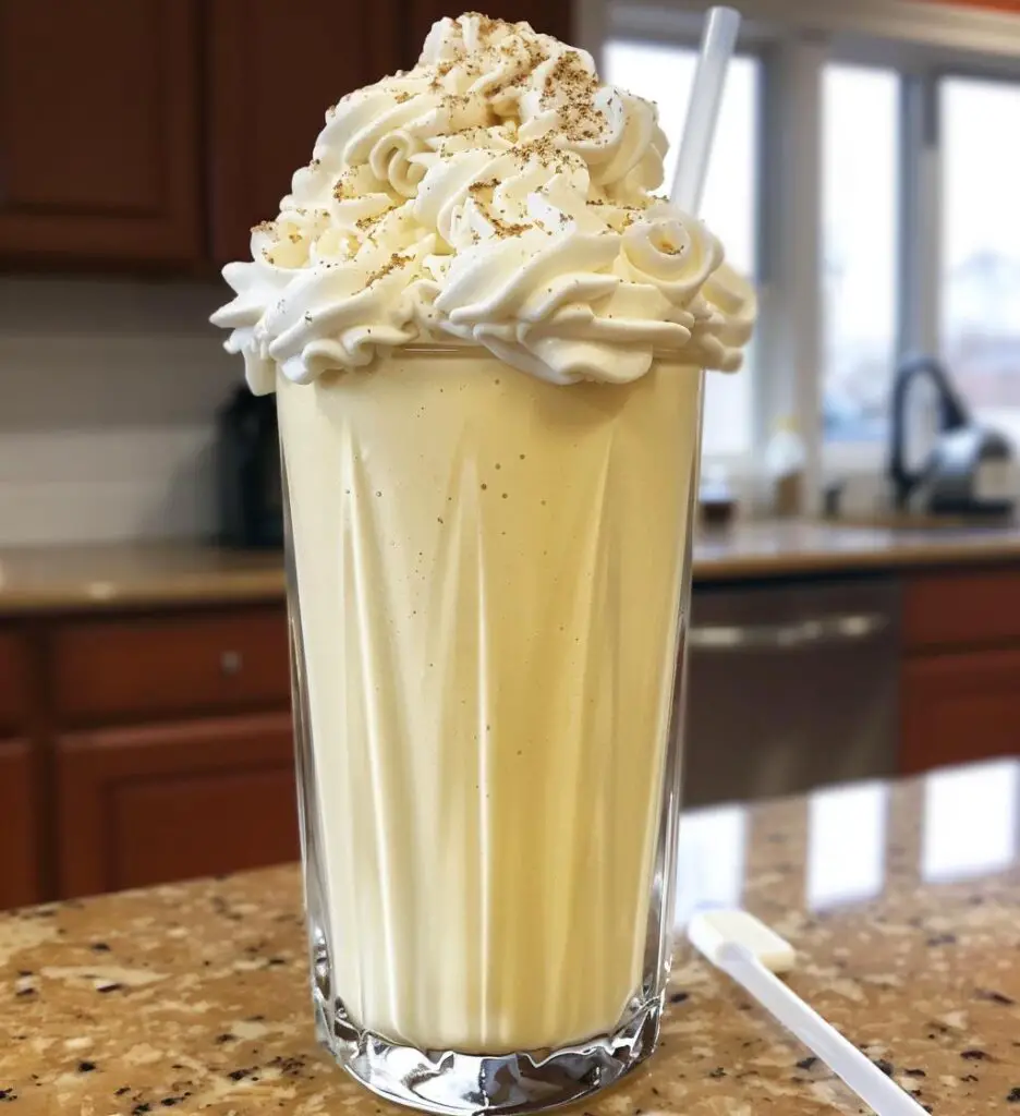 Eggnog milkshake