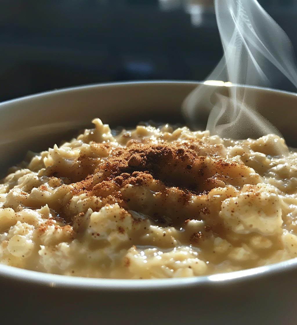 Eggnog oatmeal - detail 1