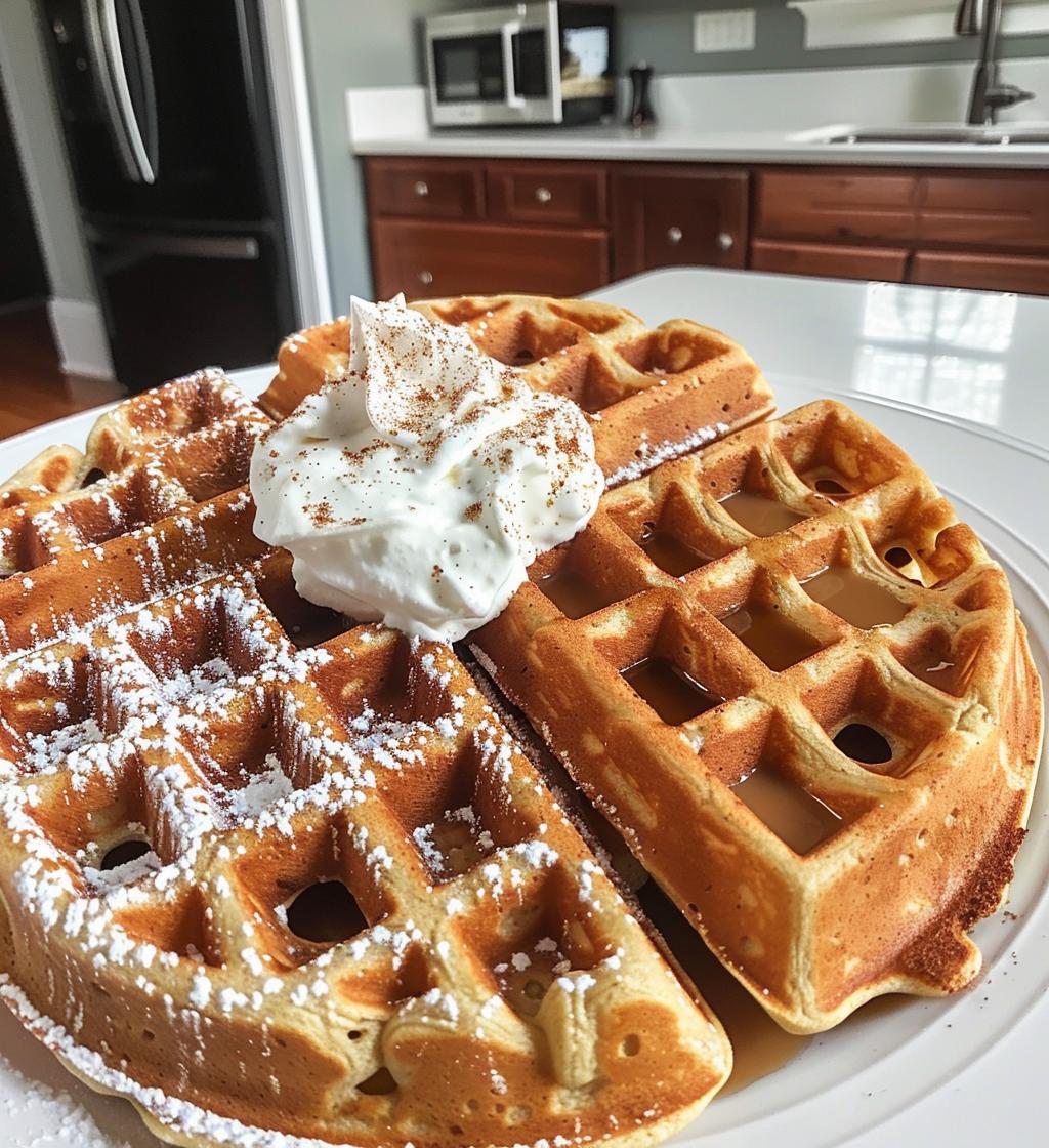 Eggnog waffles