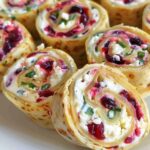 Festive Cranberry Feta Pinwheels with Cream Cheese