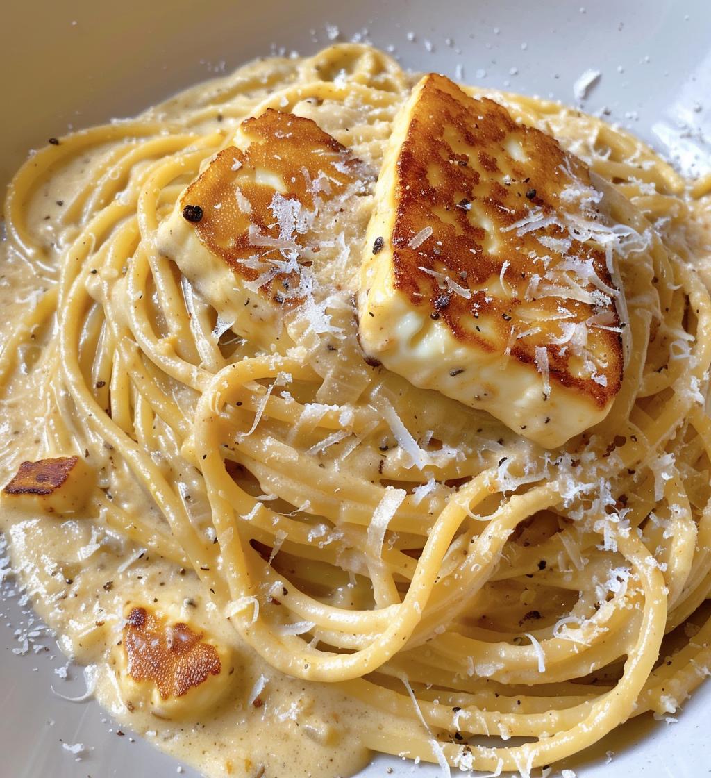 Halloumi carbonara - detail 1