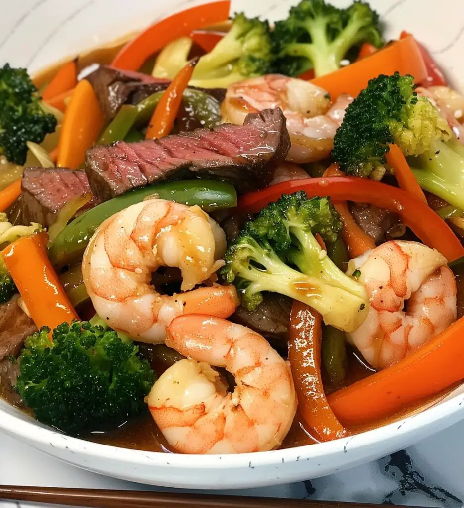 High-Protein Steak and Shrimp Stir-Fry