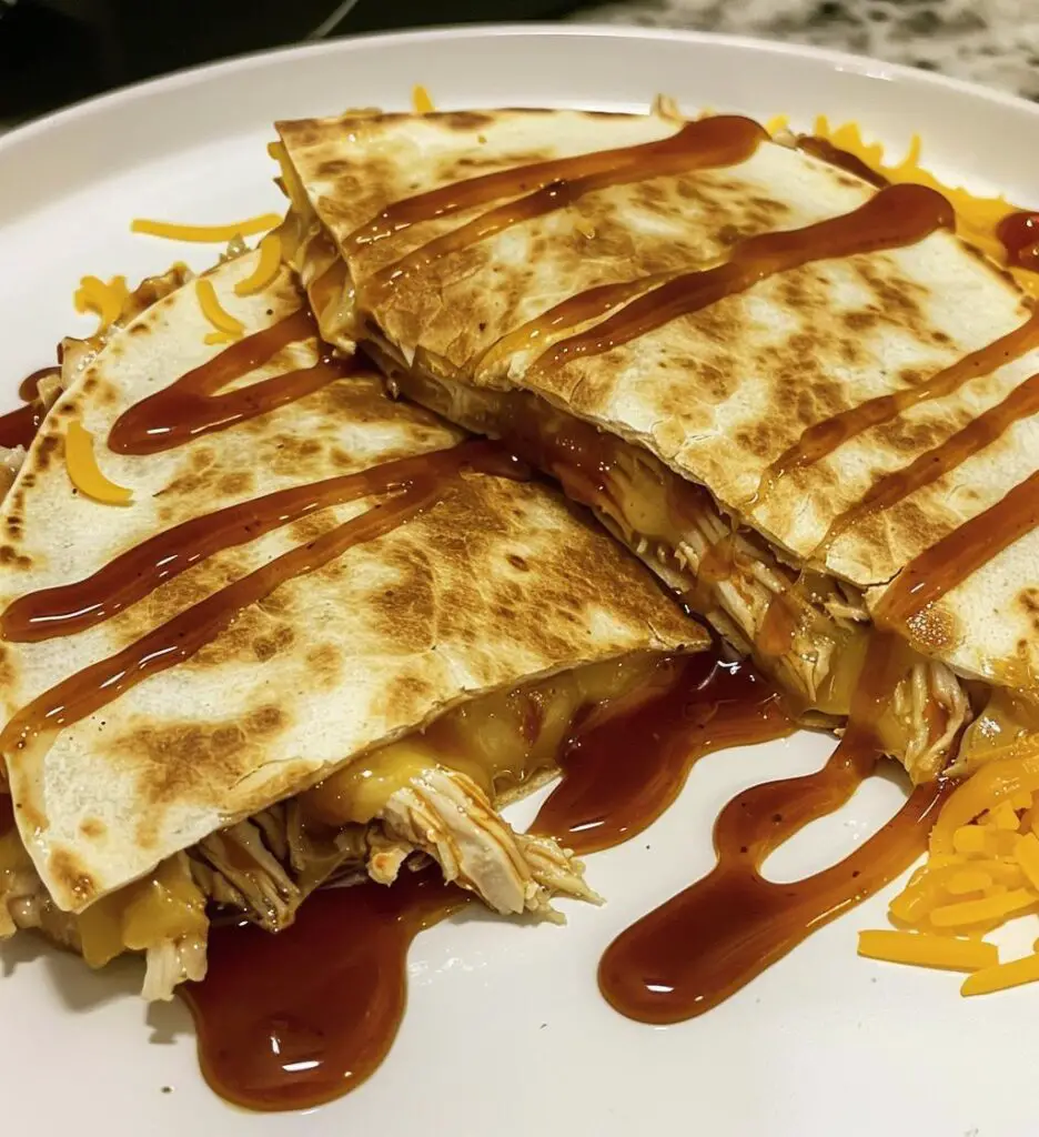 Hot Honey BBQ Chicken Quesadillas
