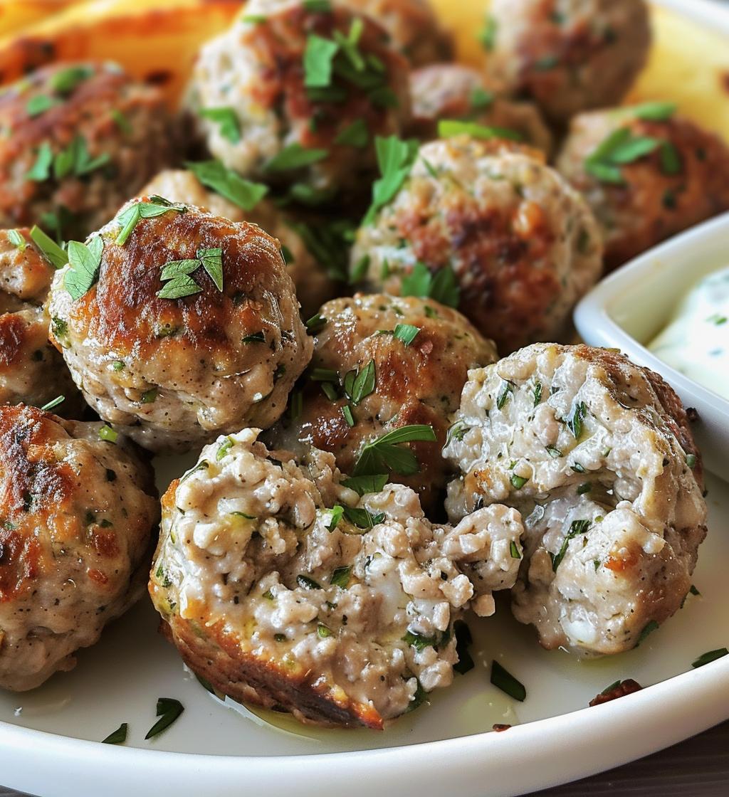 Keto Greek Meatballs