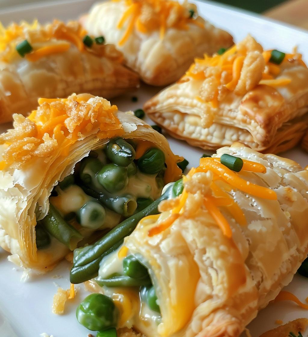 Mini Green Bean Casserole Bites