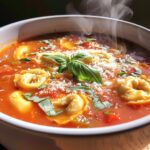 Parmesan Tomato Tortellini Soup