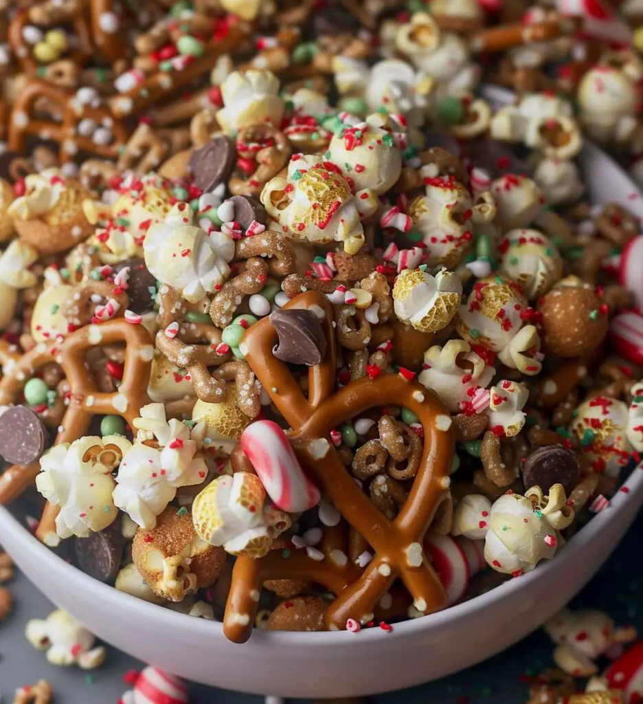Peppermint snack mix