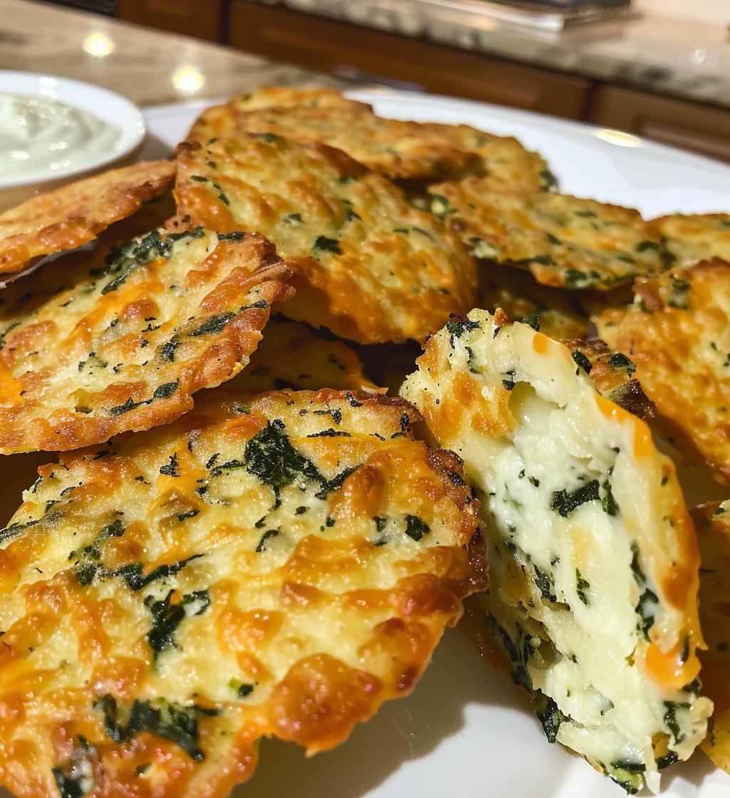 Spinach Dip Cheese Crisps - detail 1