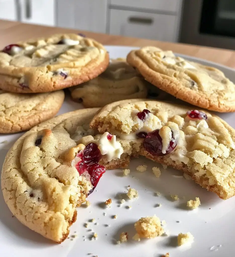 White chocolate cranberry cookies