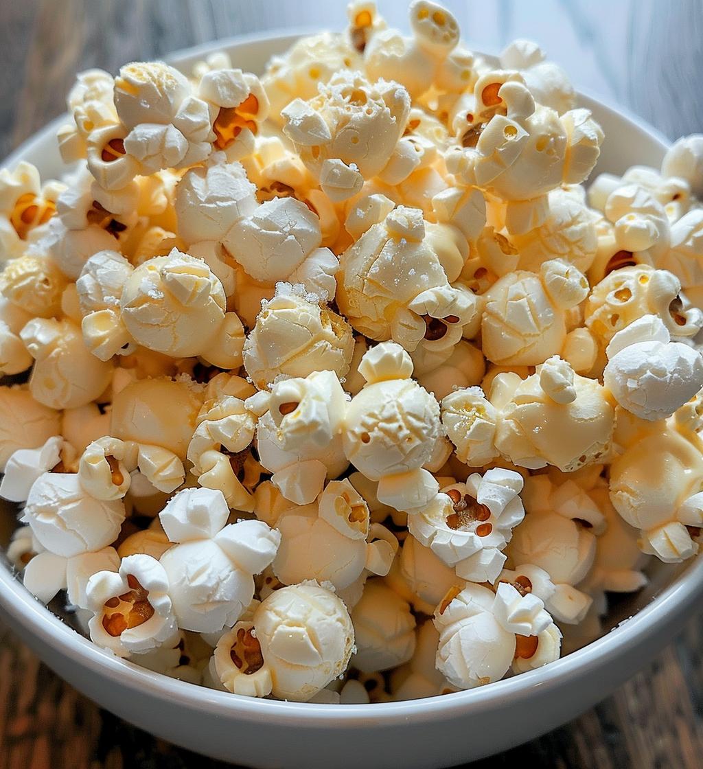 White chocolate popcorn