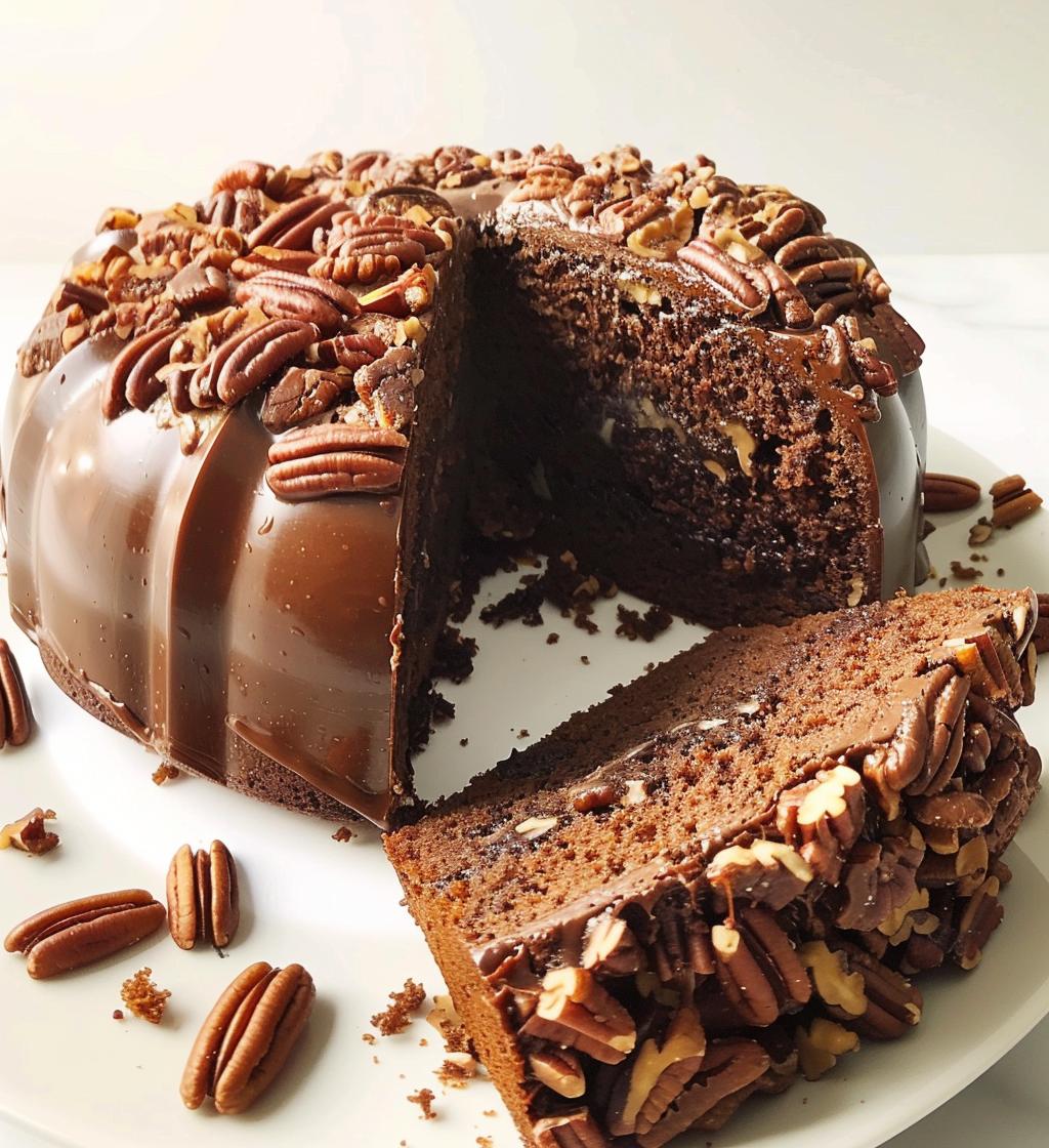 german chocolate pecan pound cake - detail 1