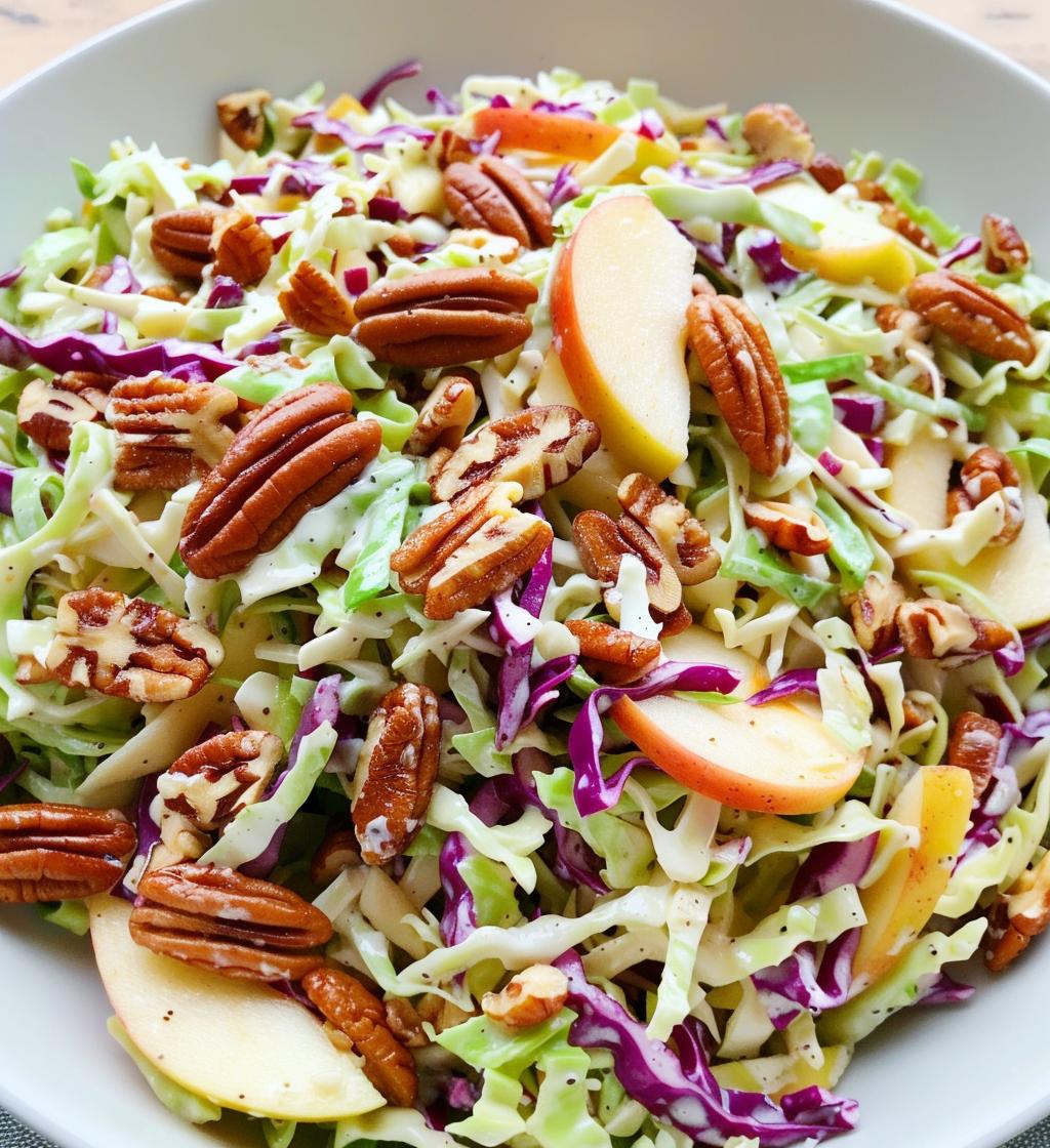 Apple Coleslaw with Pecans