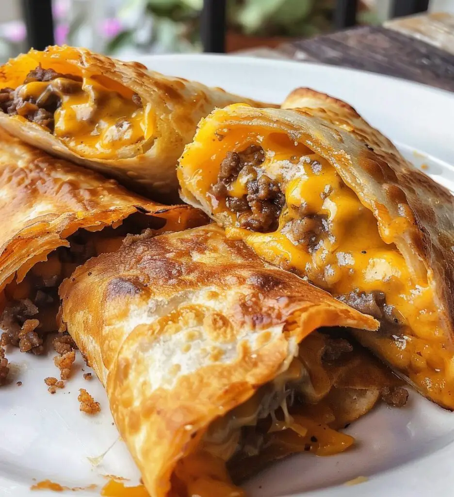 Beef and Cheese Chimichangas