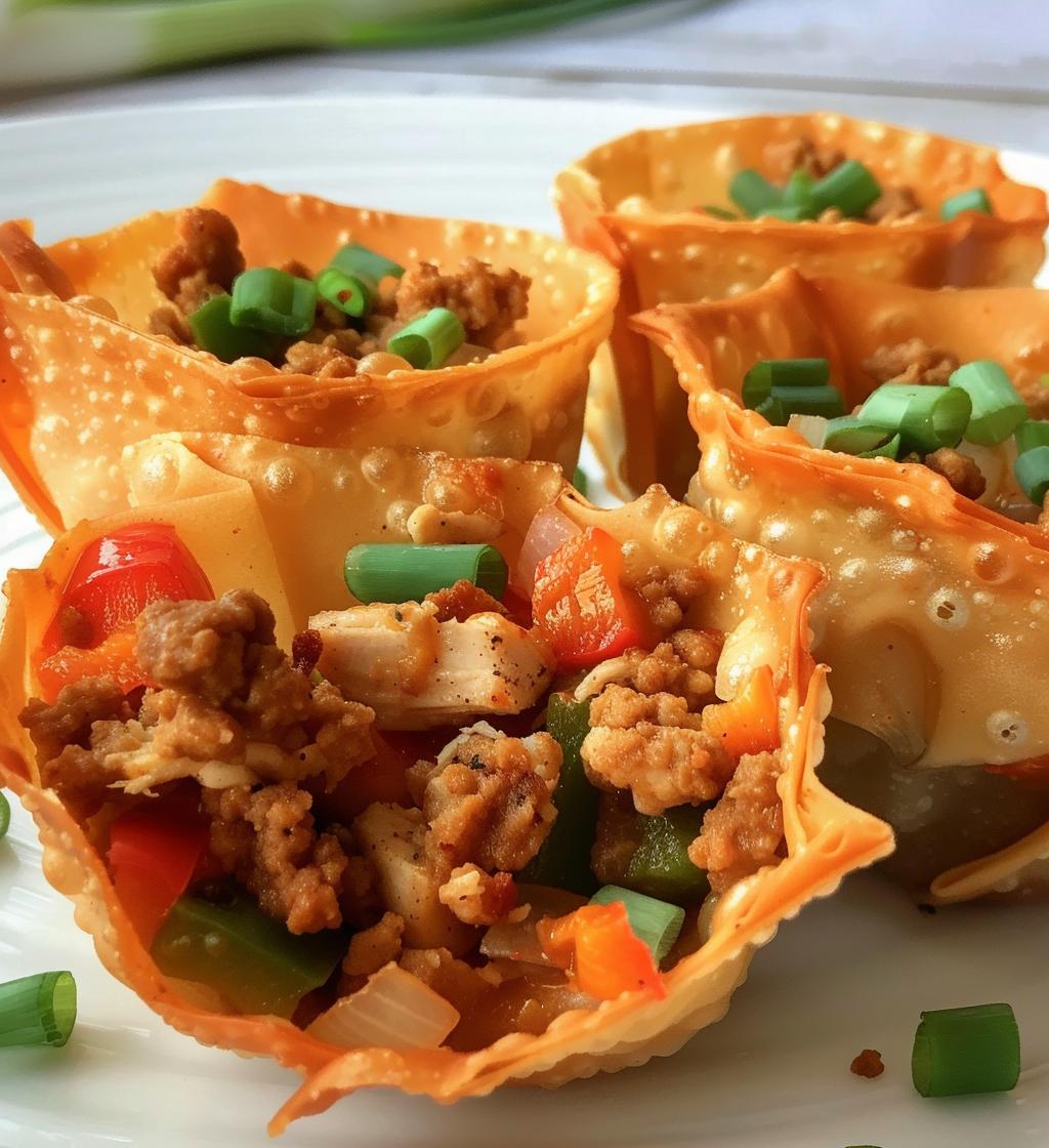 Chicken Wonton Cups - detail 1