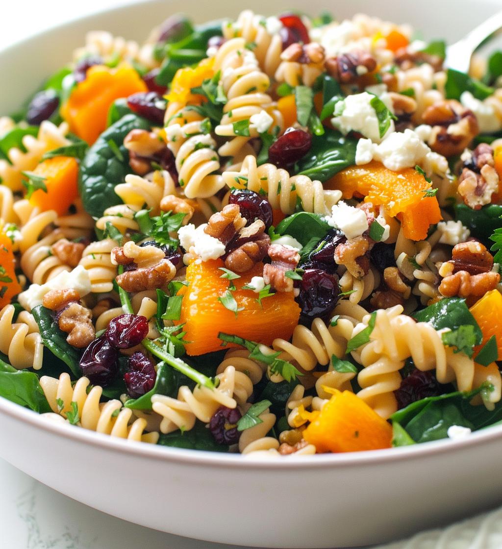 Fall Pasta Salad with Butternut Squash - detail 1