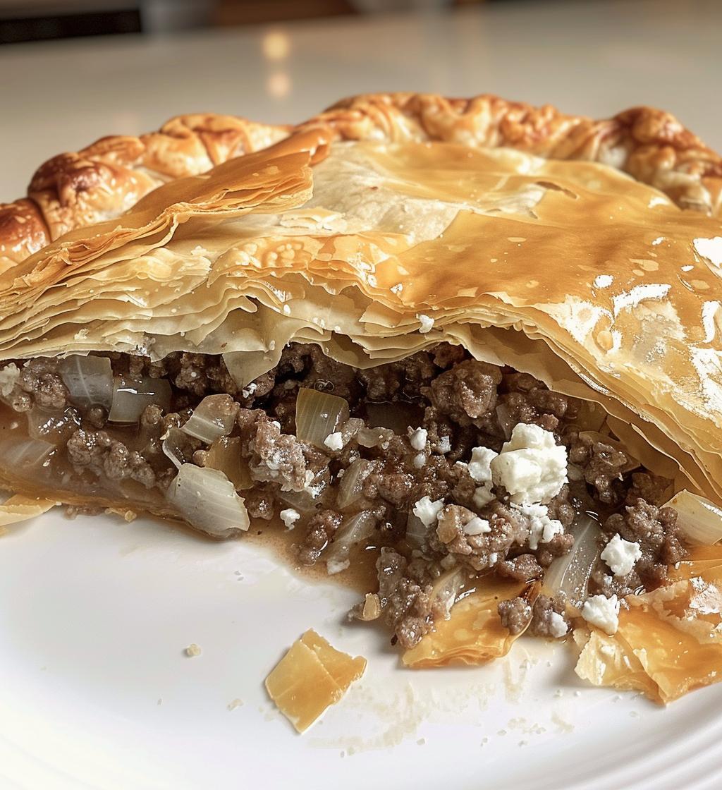 Kreatopita Greek Meat Pie