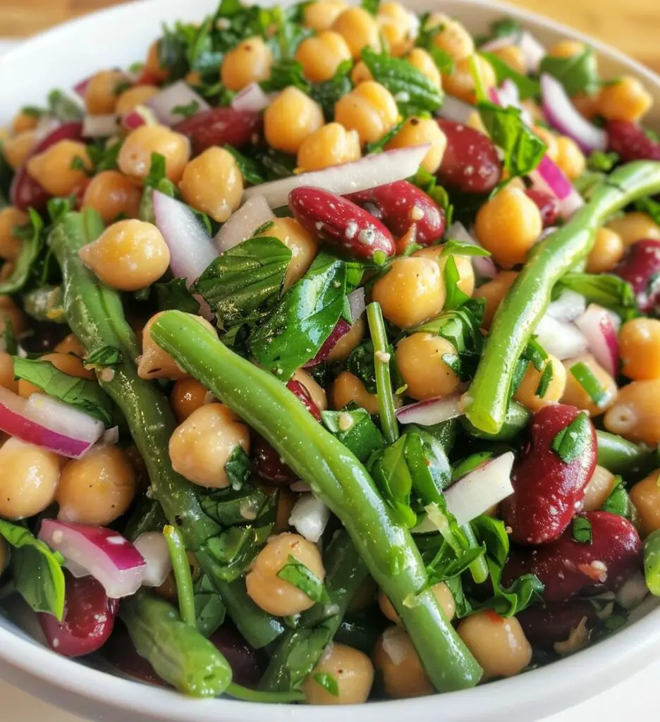 Lemon Basil Three Bean Salad