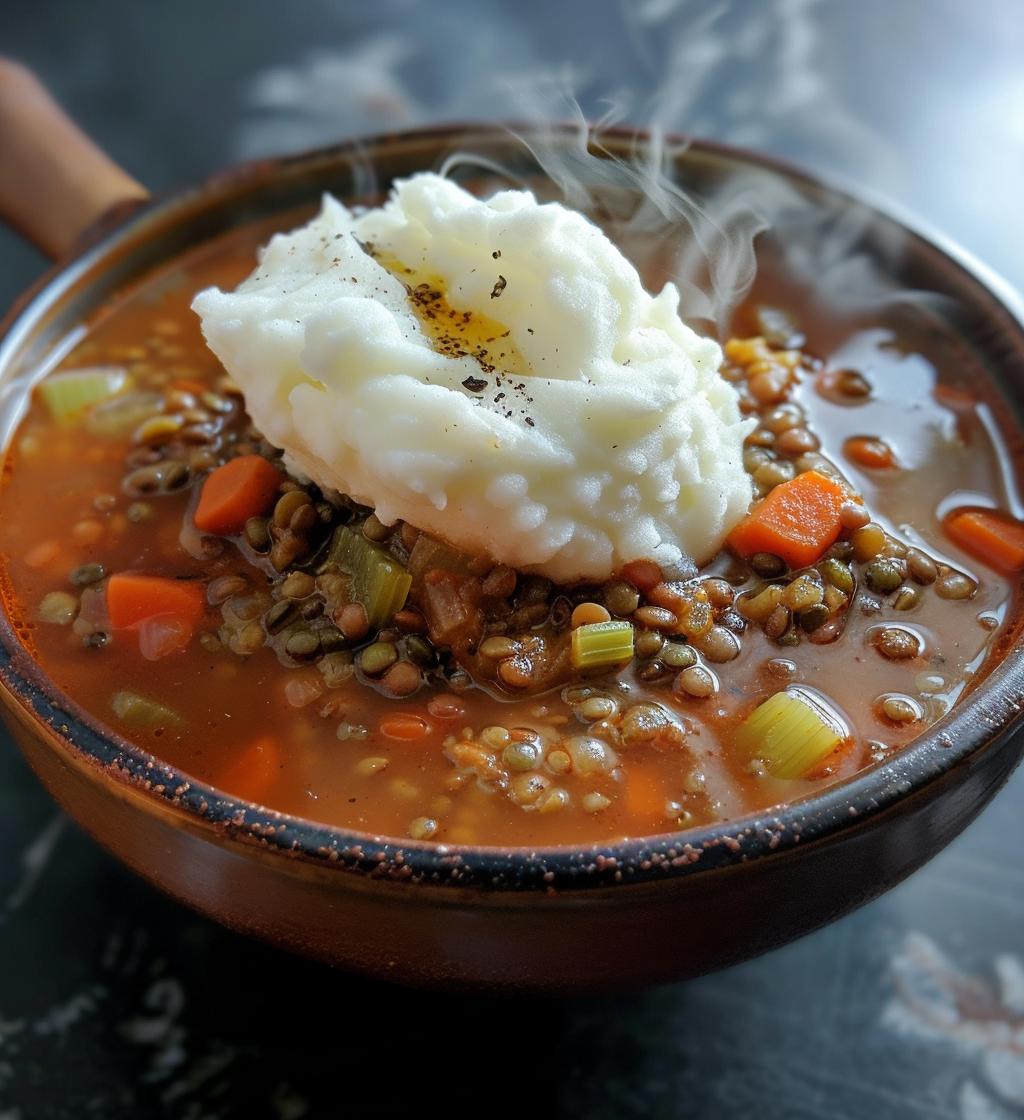 Lentil Stew with Mashed Potatoes - detail 1