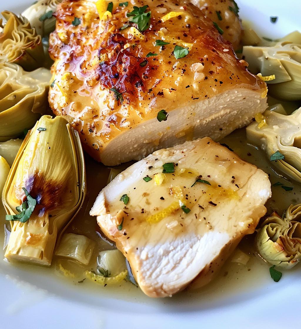 Mediterranean Lemon Chicken with Artichokes - detail 1