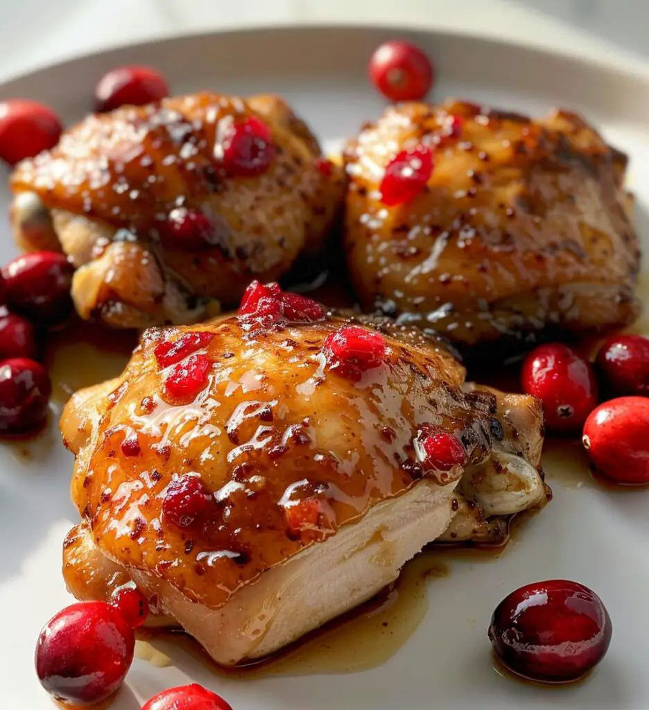 Orange Cranberry Chicken Thighs