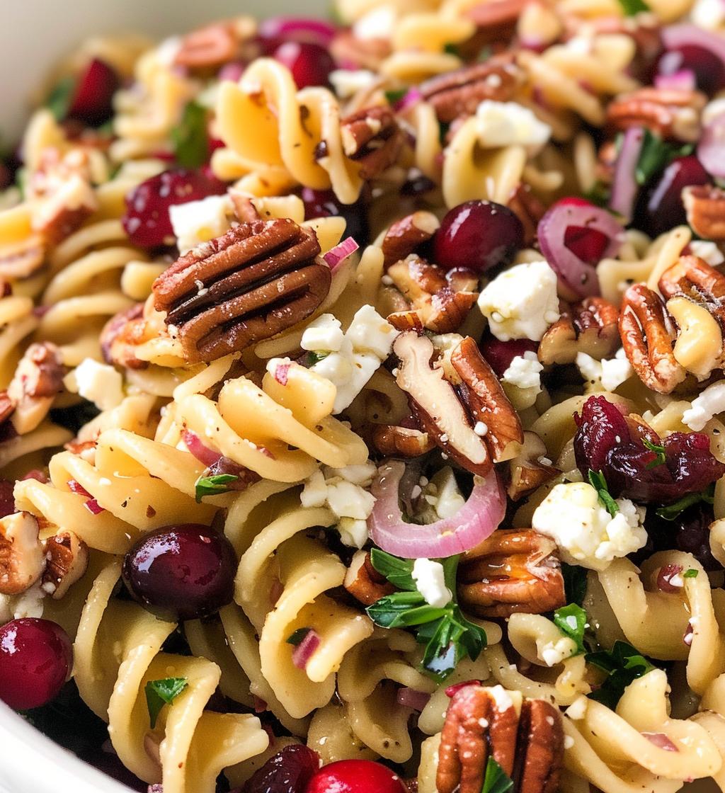 Pecan Cranberry Pasta Salad - detail 1
