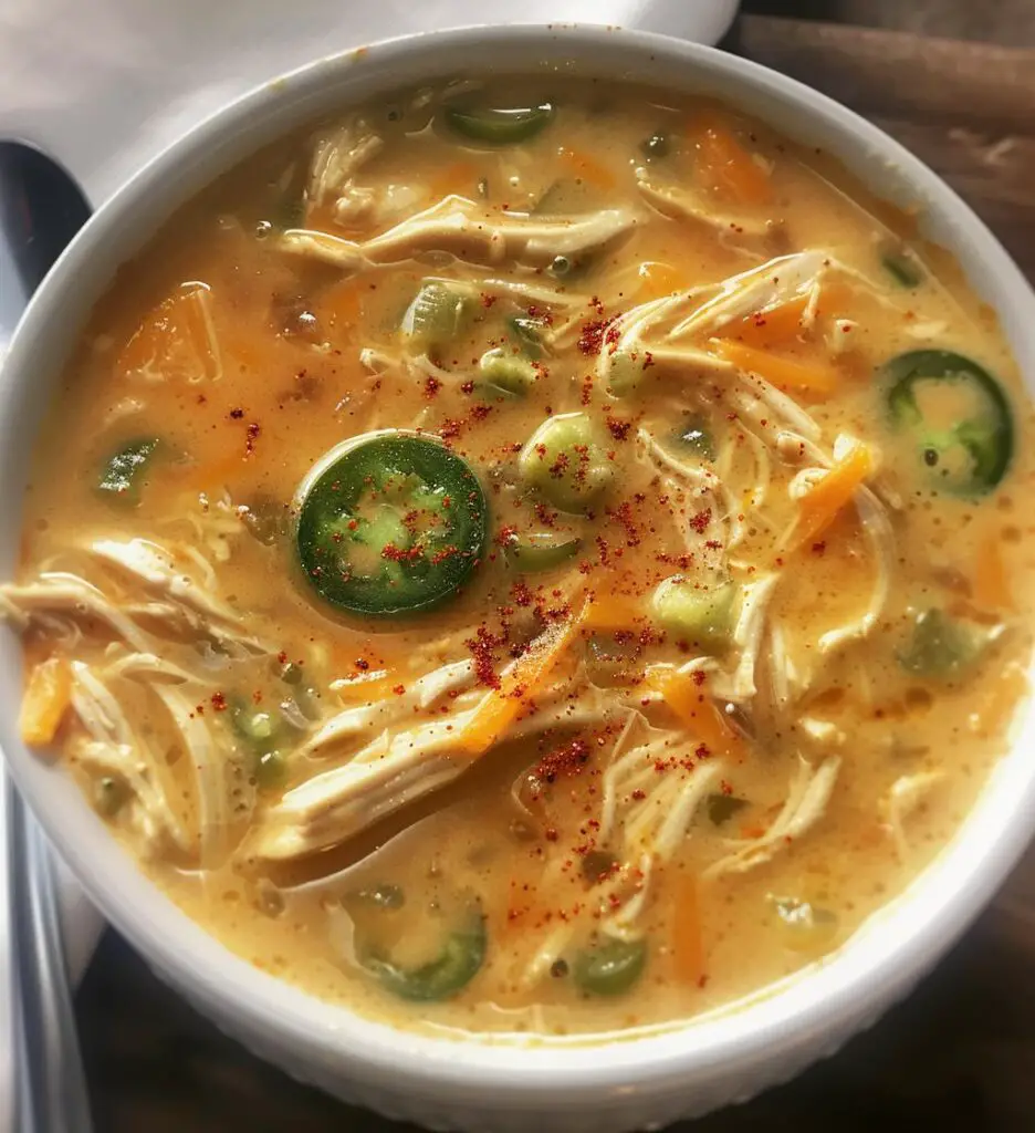 Spicy Jalapeño Popper Chicken Soup