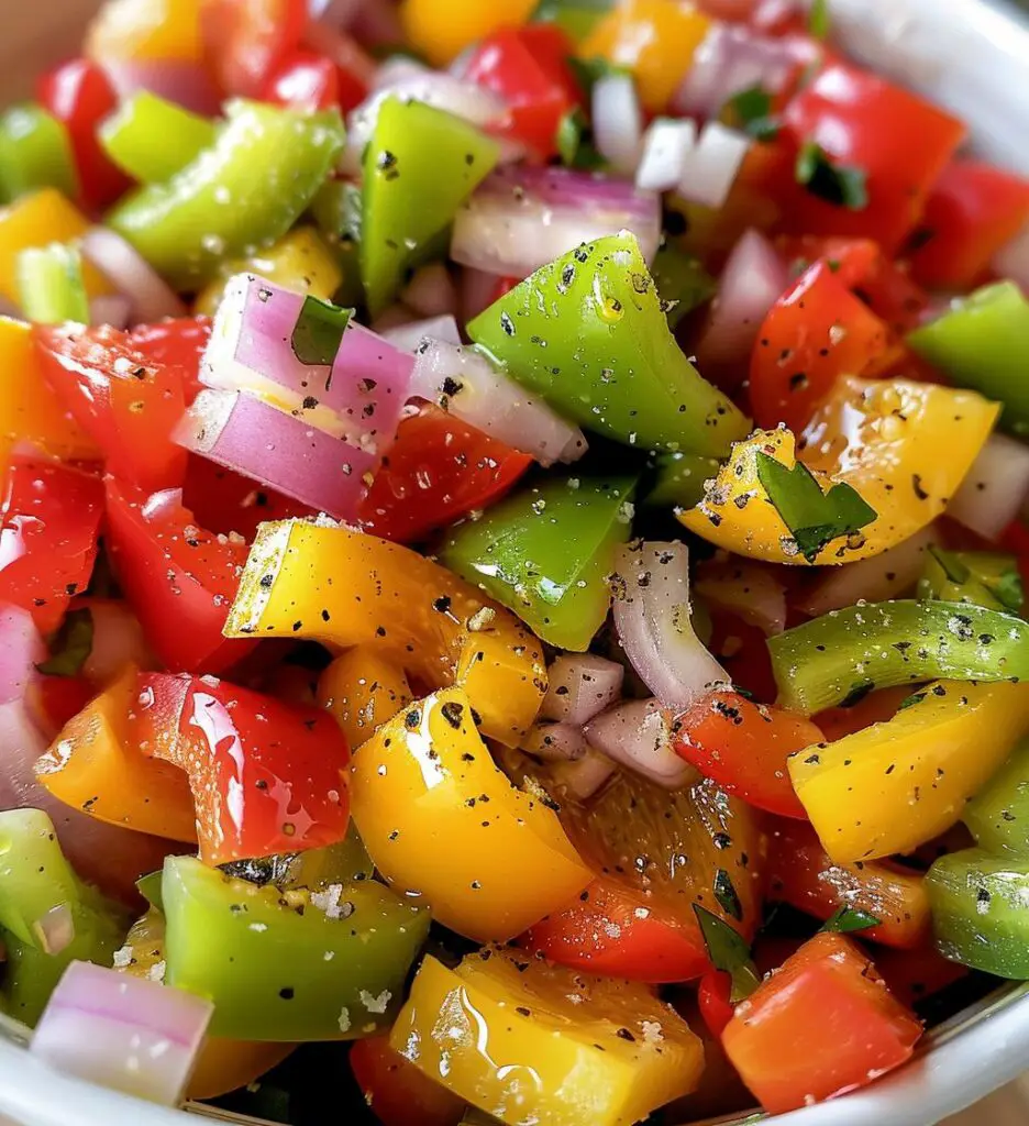 Tricolor Bell Pepper Salad