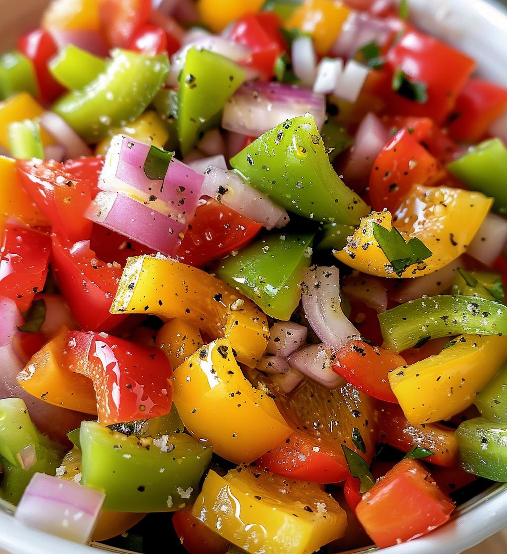 Tricolor Bell Pepper Salad